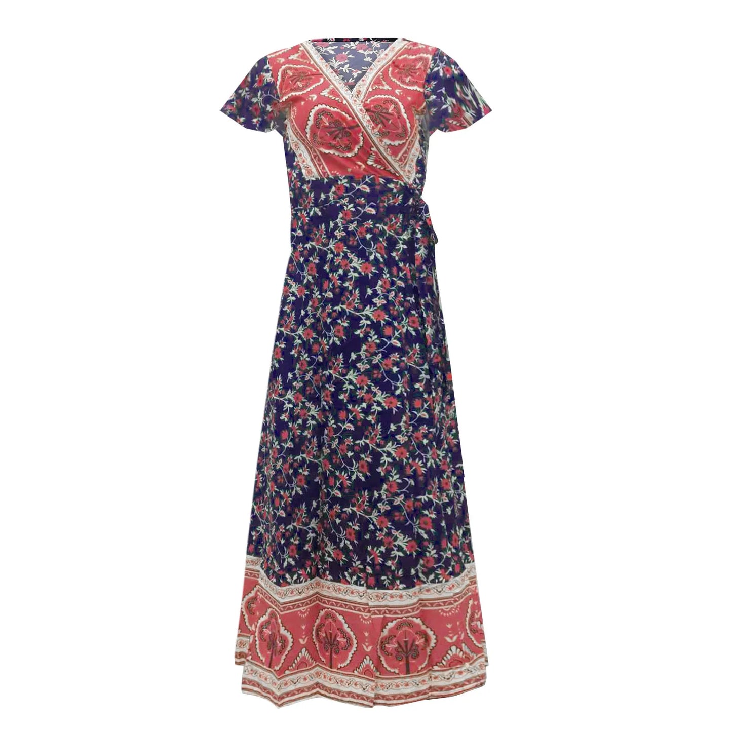 2024 Summer Leisure Hot Sale Holiday Printed Dress Sexy Long Dress Women's Wear