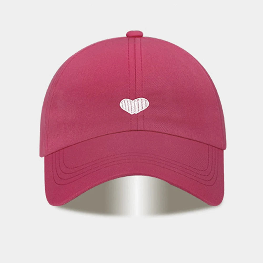 Y2K Sweet Bright Pink Rose Red Women Summer Hat Sun Cap Adjustable High Ponytail Baseball Caps Sun Protection Visor Hat Golf Cap