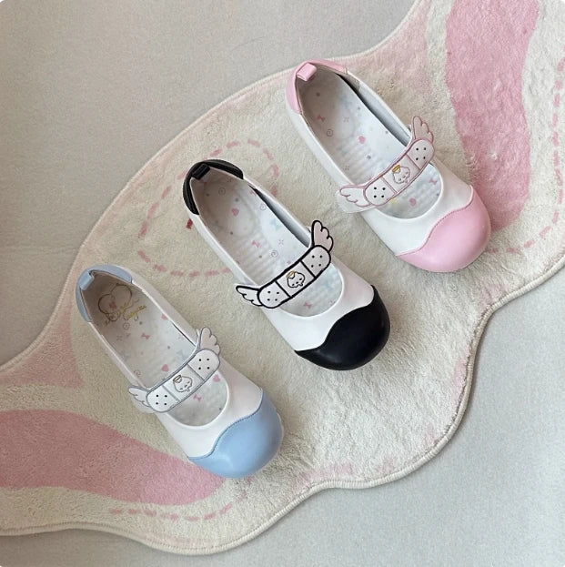Flat-bottomed Kawaii Leather Shoes Original Design Girls Cute Mary Jane Round Head Shoes Spring and Autumn Lolita Flat Shoes