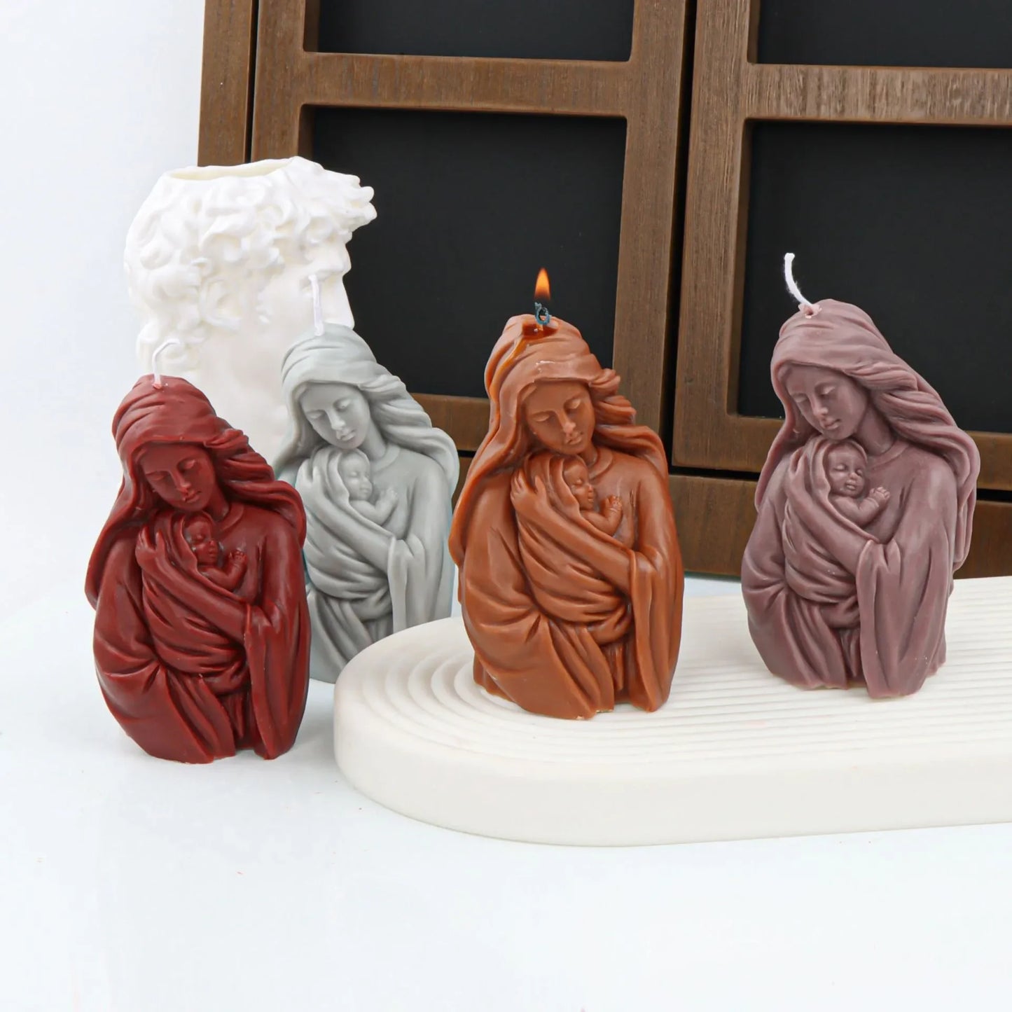 2D/3D Jesus Cross Statue Silicone Mold Jesus Kobe Candle Silicone Mold Candle Mould Greek Mythology resin mold  gypsum mould