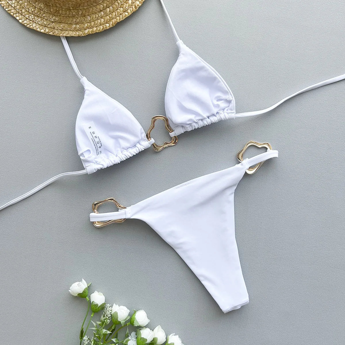 Sexy White Bikinis Women's Swimwear Female Swimsuit For Swimming Wear Bathing Suits Brazilian Bikini Set Beachwear Pool Bather