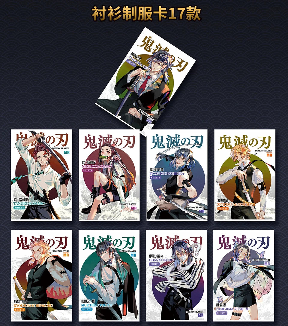 Demon Slayer Collection Card Black and White Tone Creative Line Draft Color Paper Card Encouraging Child's Christmas Gift Toys