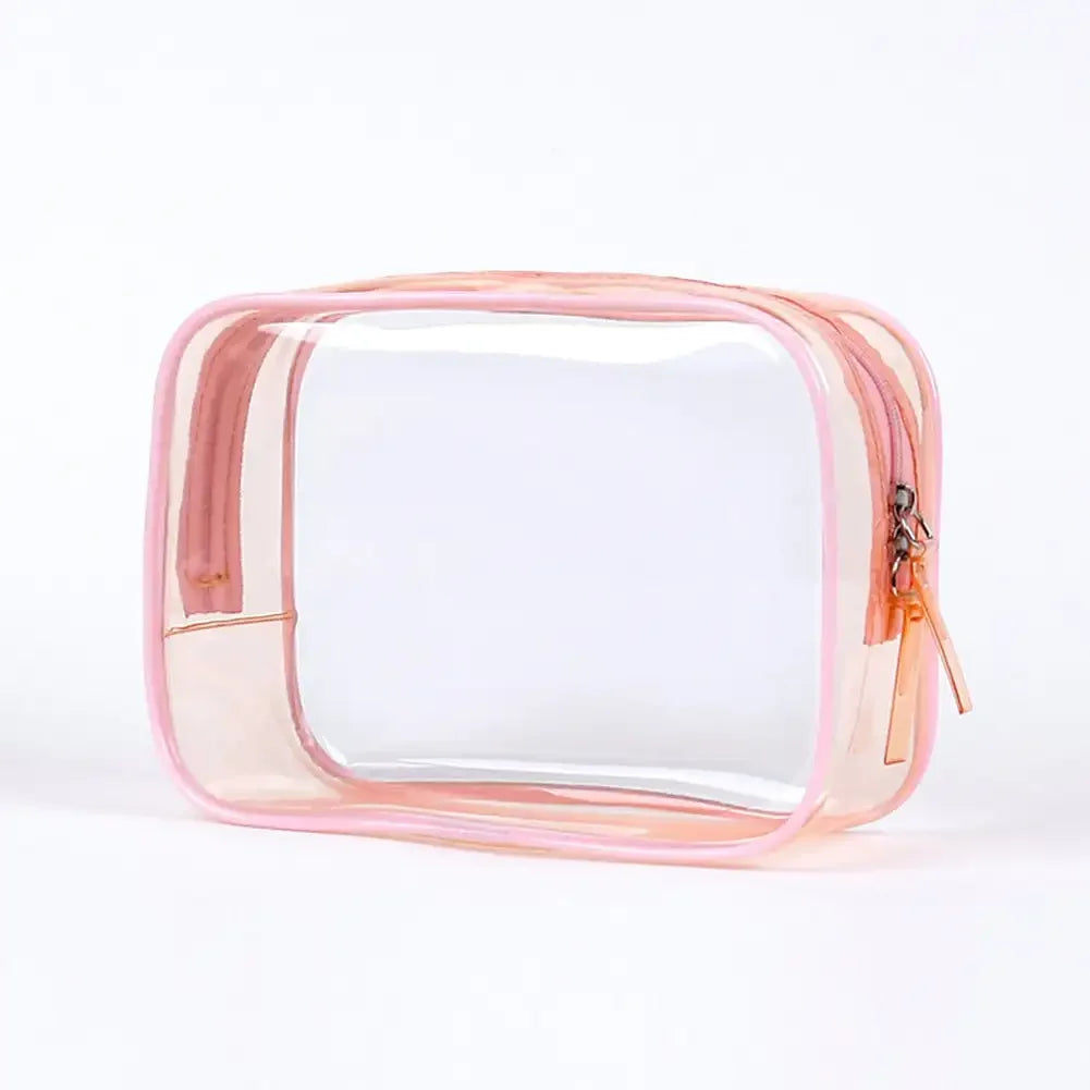 Travel Storage Bag Cosmetic Bags PVC Waterproof Transparent Cases Large Capacity Plastic Zipper Wash Bag Portable Make Up Pounch