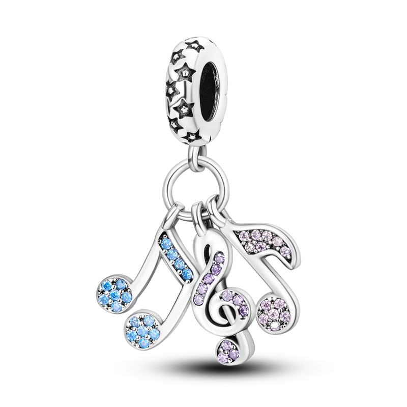 925 Sterling Silver Green Series Flower Tree Apple Pendant DIY Fine Beads Fit 4MM hole diamete Charms Bracelet Women Jewelry Diy