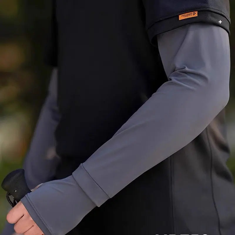 Arm Sleeves with Thumb Hole UV Protection Cooling Arm Sleeves Summer Arm Cover for Sports Workouts Cycling Driving