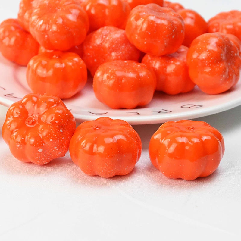 25/50pcs Mini Artificial Pumpkin Simulation Vegetable Halloween Decoration Home Halloween Party DIY Fake Pumpkin Decor Props 7z