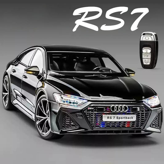 1:18 RS7 Range Rover Alloy Car Model Diecast Toy Sound Light 6 Doors Opened Shock Absorption Miniature Vehice Kid Christmas Gift