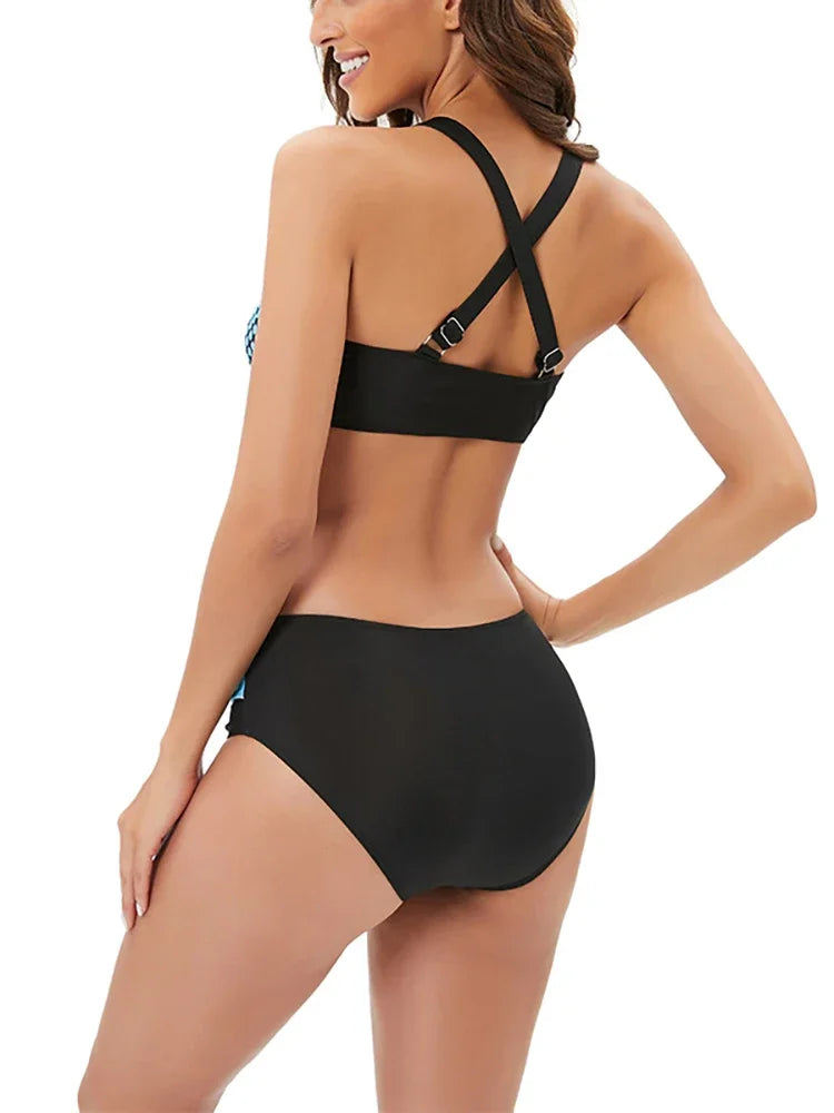 Push Up Bikinis Halter Swimsuit Women High Waist Swimwear Female Bathing Swimming Swim Suit Bathers Beachwear Ladies