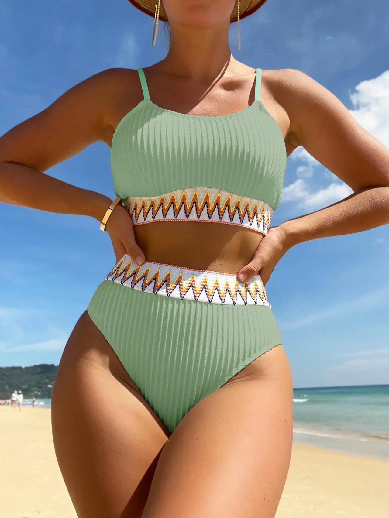 Sexy High Waist Bikinis 2025 Swimsuits Women's Swimwear Push Up Female Beach Swimming Wear Bathing Suits Bikini Set Pool Bather