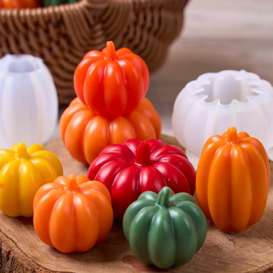 Pumpkin Silicone Candle Mold DIY Halloween Pumpkin Crafts Plaster Resin Molds Handmade Aromath Soap Making Supplies Home Decor