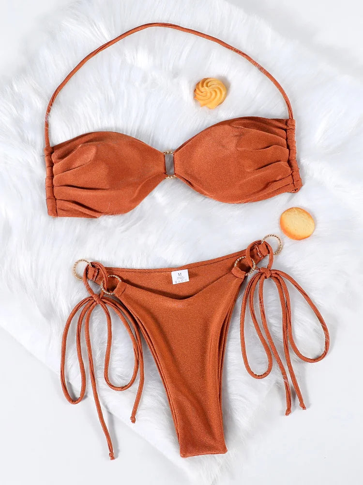 Floral Print Bikinis Low Waist Swimsuit Sexy Swimwear Women 2024 Triangle Bathing Suits Triangle Biquini Micro Thong Beachwear