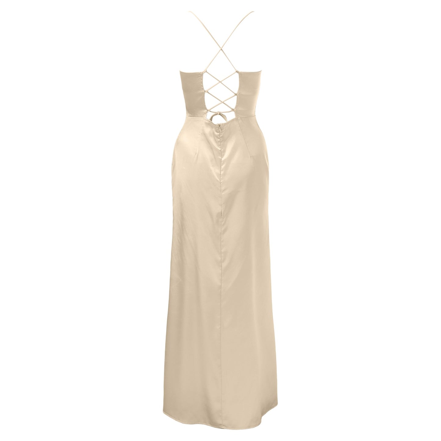 Women Sexy Satin Corset Maxi Dress Silky Strap Push Up Fishbone Ruched Evening Party Long Dresses Chic Elegant A-Line Dress