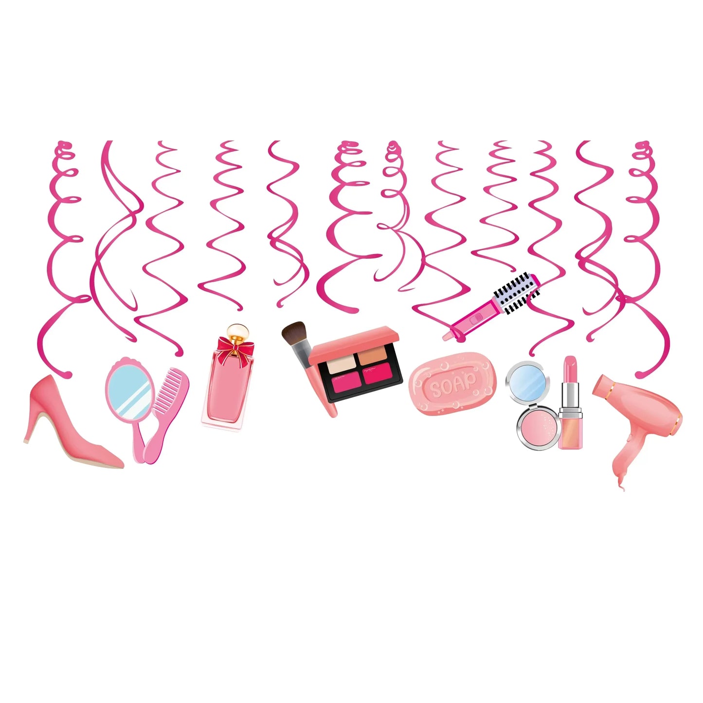 130*220cm Spa Make Up Theme Tablecloth Decoration Kids Girls Birthday Party Makeup Disposable Table Cover Baby Shower Supplies