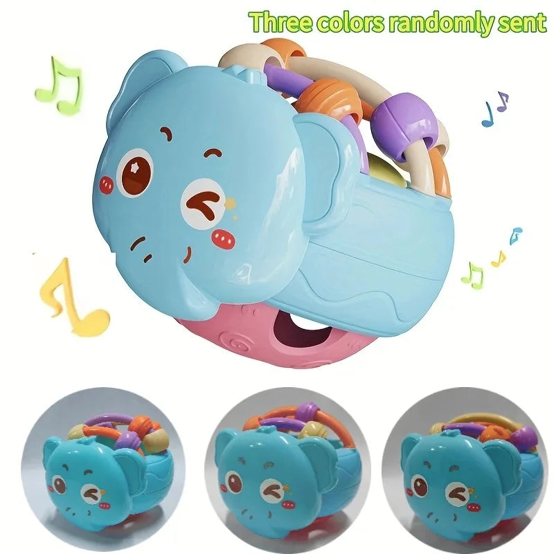 Cute Hand-Held Snail Baby Rattle Early Education Puzzle Toy Plastic Ball Birthday Christmas Gift for Infants