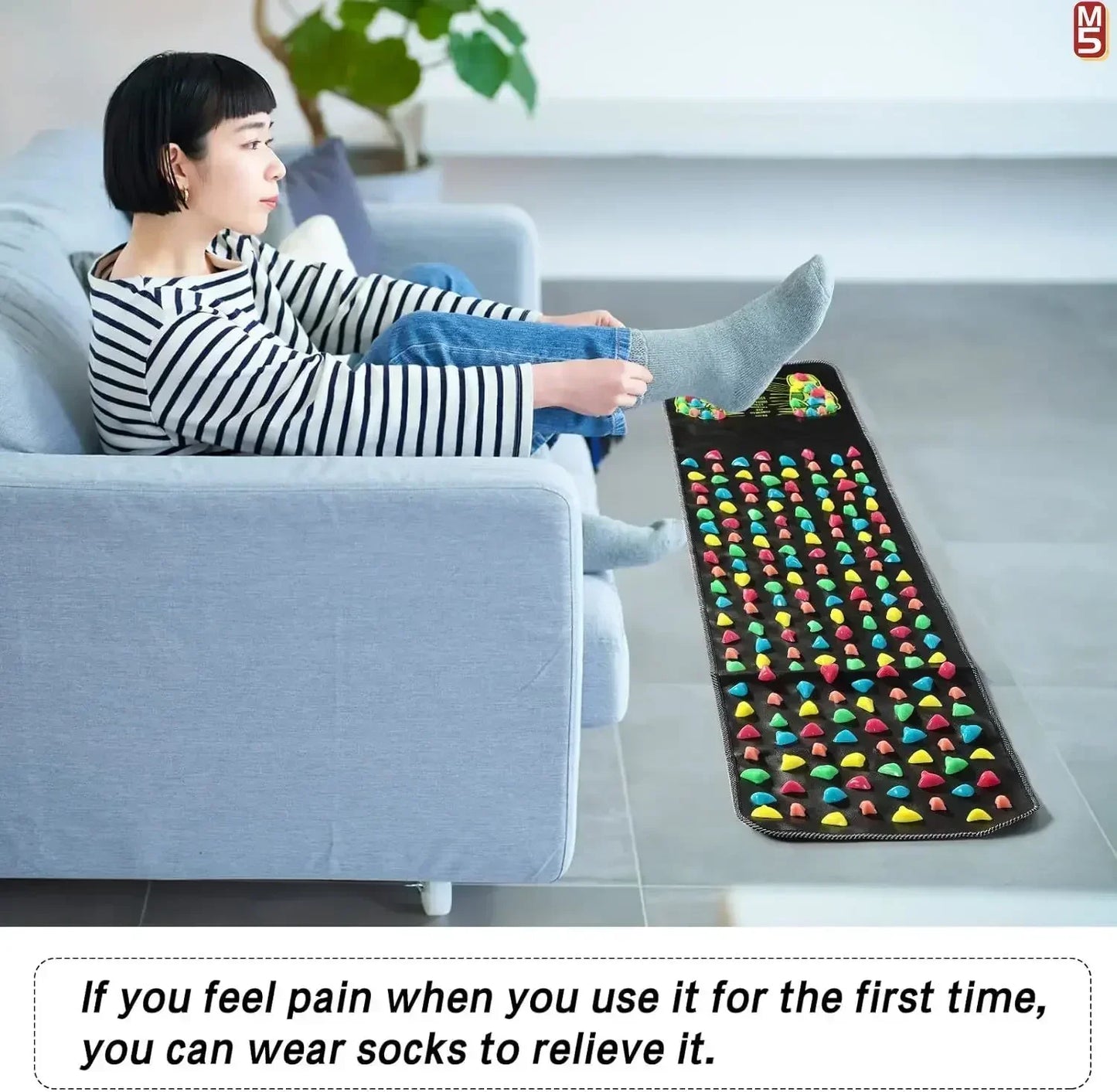 Premium Foot Massage Mat with Finger Pressure Plate and Simulated Cobblestone Path To Soothe Tired Feet and Relieve Pain
