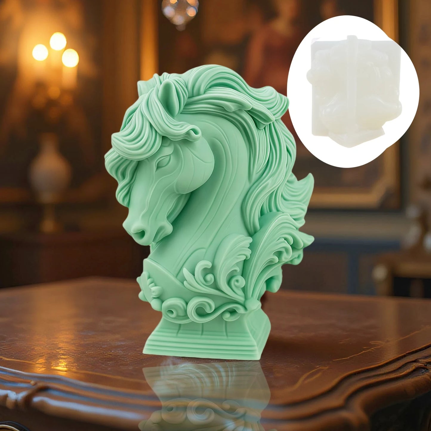 DIY Running horse candle silicone mold Running horse resin silicone mold Run horse concrete cement gypsum molds Christmas gift