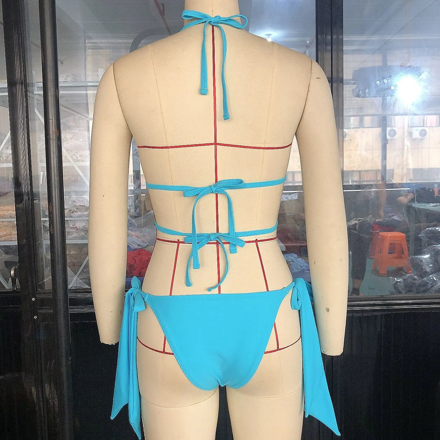 Rhinestone Bikini 2022 Women Solid Black Crystal Diamond Swimsuit Lady Luxury Metal Chain Bandage Bathing Suit Thong Swimwear