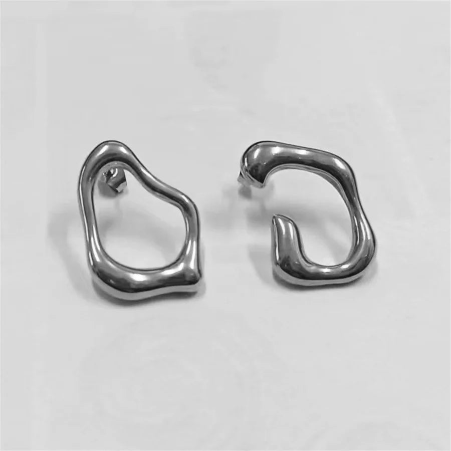 Minimalist Line Geometric Irregular Big Earrings For Women Holiday Party Gift Fashion Jewelry Ear Accessories