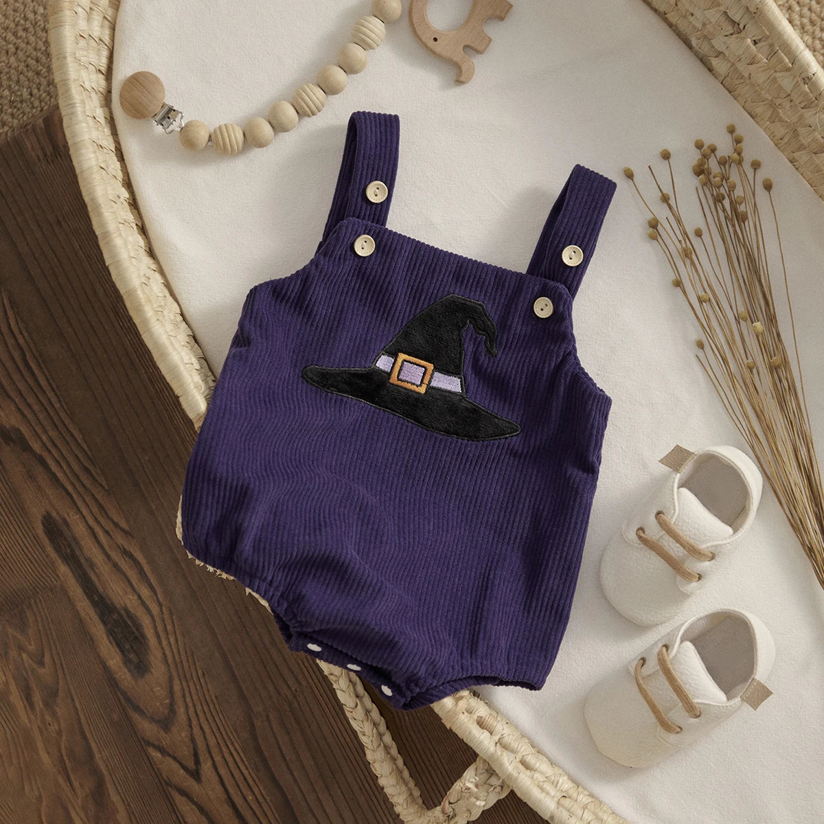 ma&baby 0-18M 1st Halloween Baby Costumes Newborn Infant Boy Girl Pumpkin Ghost Print Jumpsuit Corduroy Overalls
