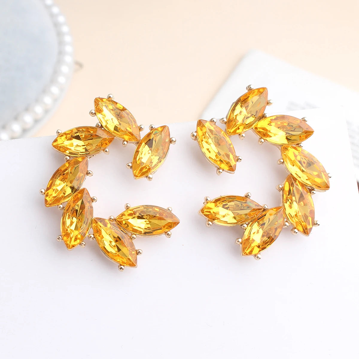 Elegant Tree Shape Acrylic Opal Stone Stud Earrings Statement Women Piercing Earrings 2019 New Trendy Jewelry Gift