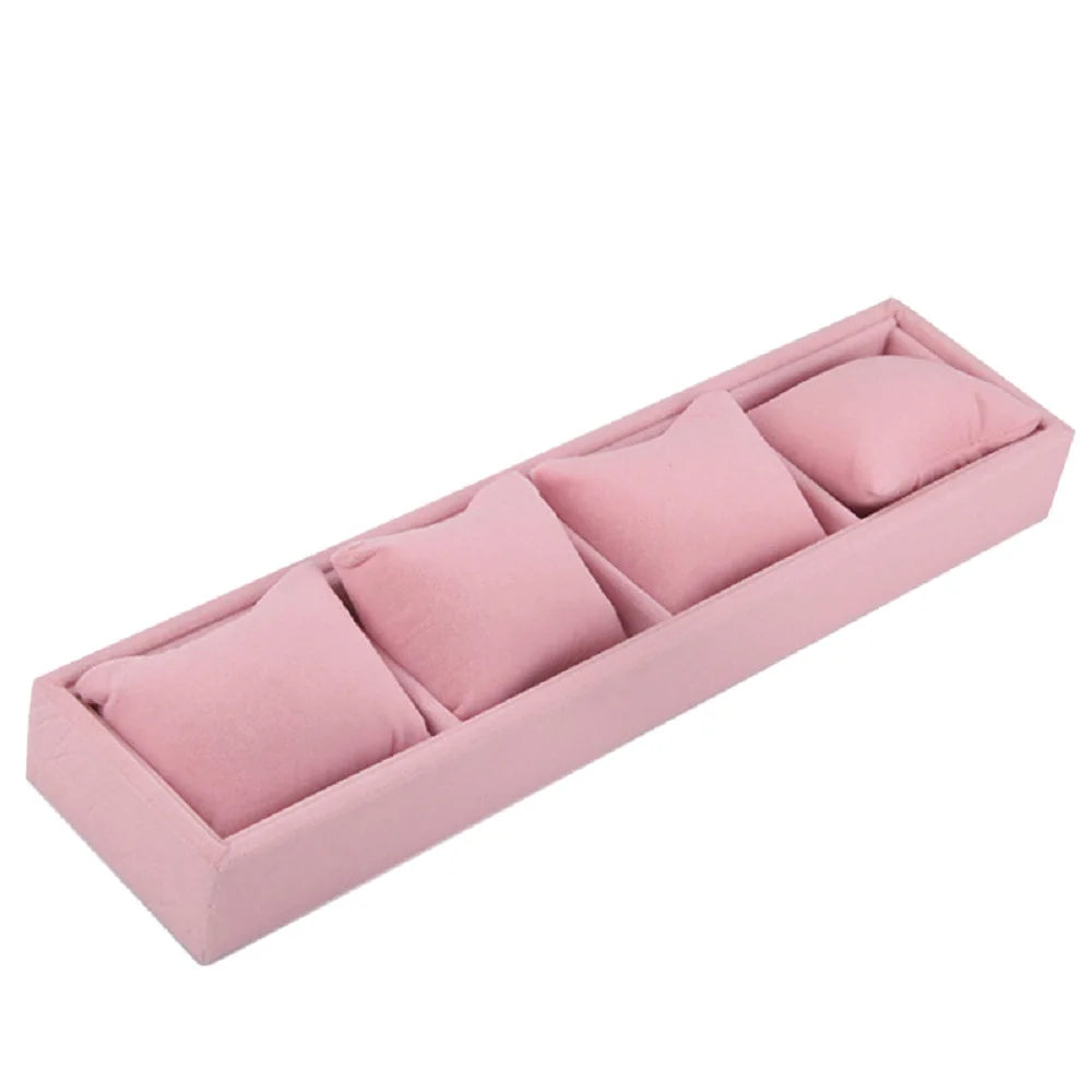 High End Pink Velvet Jewelry Display Props Ring Earrings Holder Necklace Bracelet Tray Organizer Jewelry Store Window Display