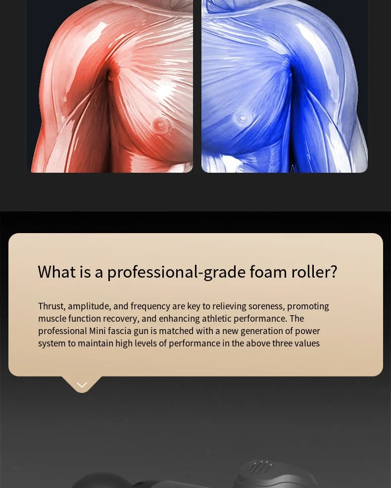 Fitness Massage Gun Fascia Deep Muscle Relax Body Neck Massager Electric Fitness Equipment Noise Reduction Christmas gift