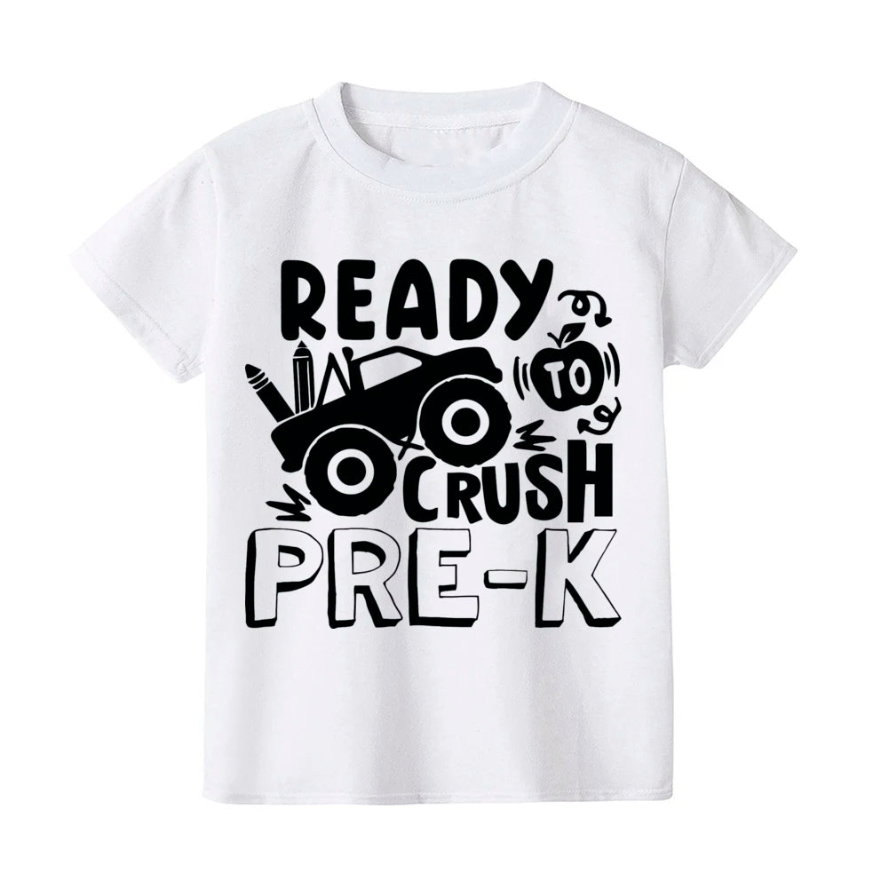 Hello Pre- K Kids Shirt Boys Girls Cute Clothes First Day of School T-shirt Back To School Gift Preschool Shirt Toddler Shirt