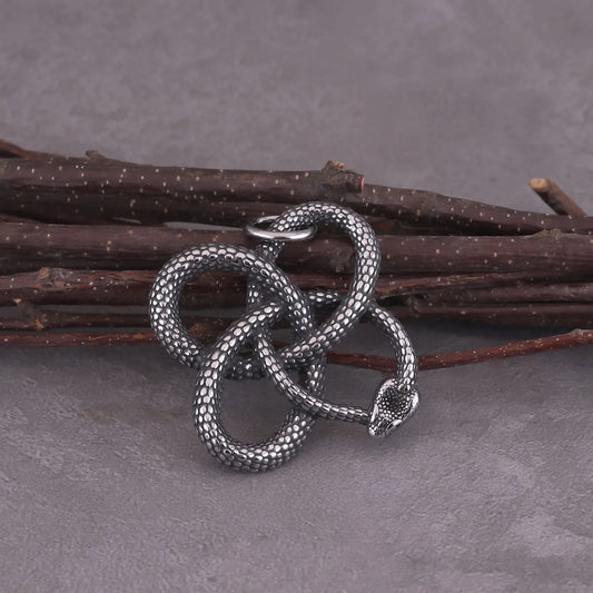 Stainless Steel Creative Design Winding Snake Pedant Necklace Women Men Black Plated Handmade Necklace Party Club Jewelry