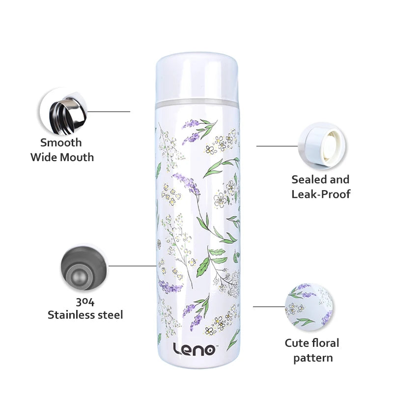 Leno 140ML Small Mini Vacuum Insulated Water Bottle Portable Leakproof Travel Mug Thermal Flask for Kids Children Women School