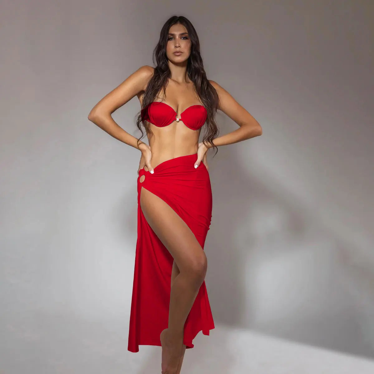 2025 New Sexy Women Three Piece Bikinis Set With Pants Bra See Through Beach Pants Swimsuit Summer Female Vacation Beachwear