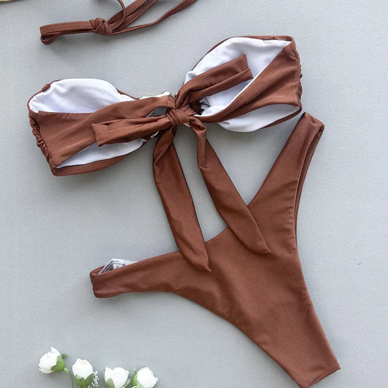 Summer Sexy Bikinis Swimsuits Women Swimwear Push Up Female Beach Swim Wear Bathing Suits Brazilian Bikini Set Pool Bather 2025