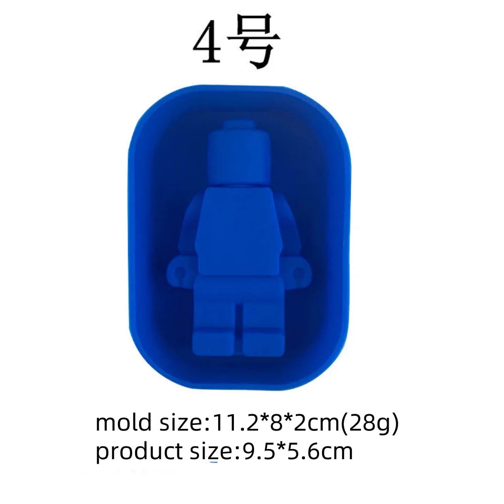 DIY Robot Silicone Candle Mold Creative Concrete Gypsum Chocolate Baking Mold Home Decoration Christmas Gift Craft Supplies