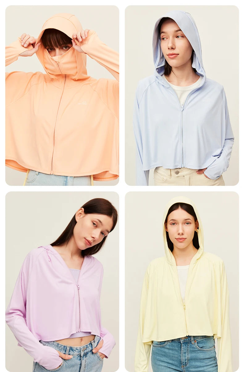 OhSunny Anti-UV UPF 50+ Sun Protection Coats Hooded Professional Sunscreen Loose Batwing Sleeve Outdoor Cycling