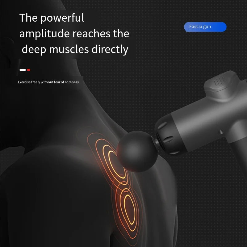 Fitness Massage Gun Fascia Deep Muscle Relax Body Neck Massager Electric Fitness Equipment Noise Reduction Christmas gift