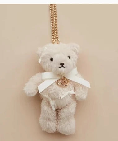 Japanese New Sweet Cute Rabbit Bear Rhinestone Bow Pendant Sweet Kawaii Girl Female Bear Bag Charm Pendant Keychains