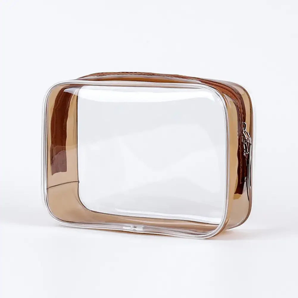 Travel Storage Bag Cosmetic Bags PVC Waterproof Transparent Cases Large Capacity Plastic Zipper Wash Bag Portable Make Up Pounch