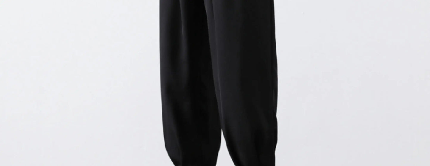 M-5XL Summer New Men's Pants Solid Color Legged Pants Casual Shorts Thin Ice Silk Cool Dry Nine Cent Pants