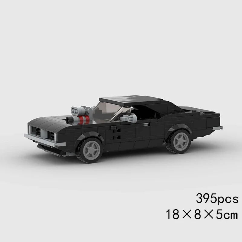 MOC Car Speed R34 488 Pickup R32 Racing Vehicle Model Building Block Super Race brick Christmas Gift City Technical rally sport