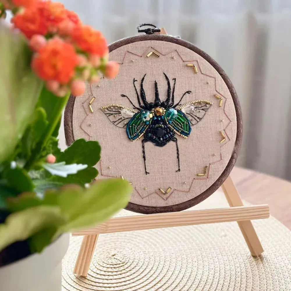 Insect Bead Embroidery DIY Craft Kit Cartoon Cross Stitch Insect Series Bead Embroidery Engraved Insect Pattern Set