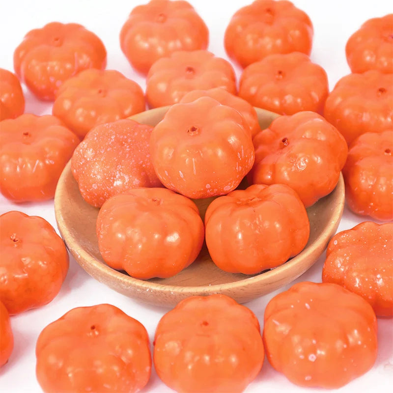 25/50pcs Mini Artificial Pumpkin Simulation Vegetable Halloween Decoration Home Halloween Party DIY Fake Pumpkin Decor Props 7z