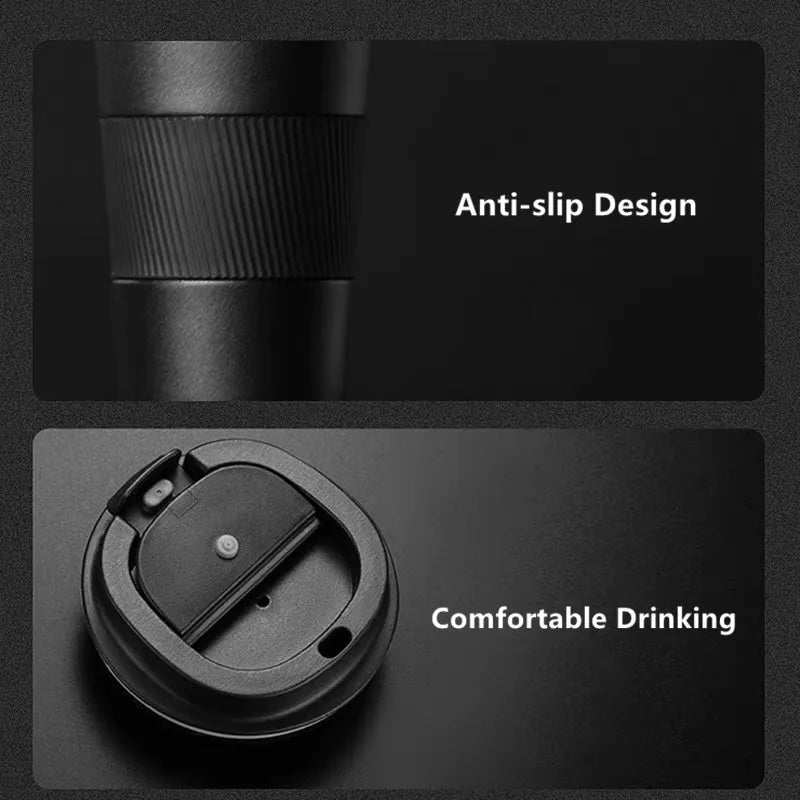 304 Stainless 500ml Steel Vacuum Insulated Water Bottle Anti Slip Coffee Mug Thermal Mug Portable Bottle Office Gift Set
