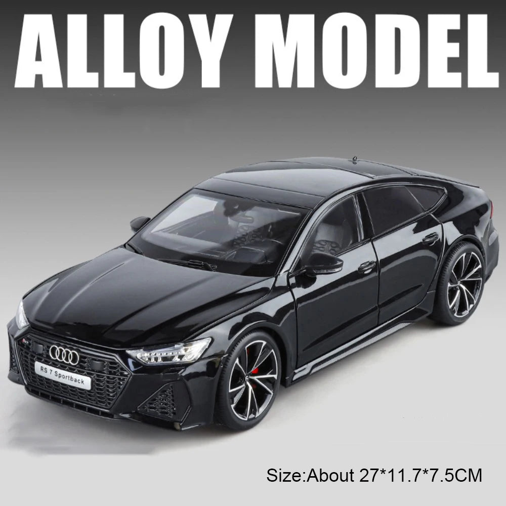 1:18 RS7 Range Rover Alloy Car Model Diecast Toy Sound Light 6 Doors Opened Shock Absorption Miniature Vehice Kid Christmas Gift