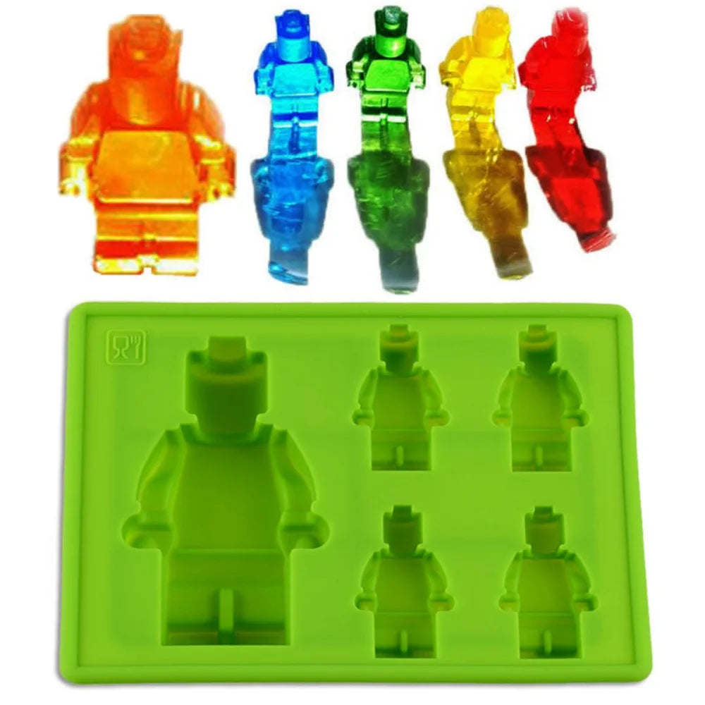 DIY Robot Silicone Candle Mold Creative Concrete Gypsum Chocolate Baking Mold Home Decoration Christmas Gift Craft Supplies