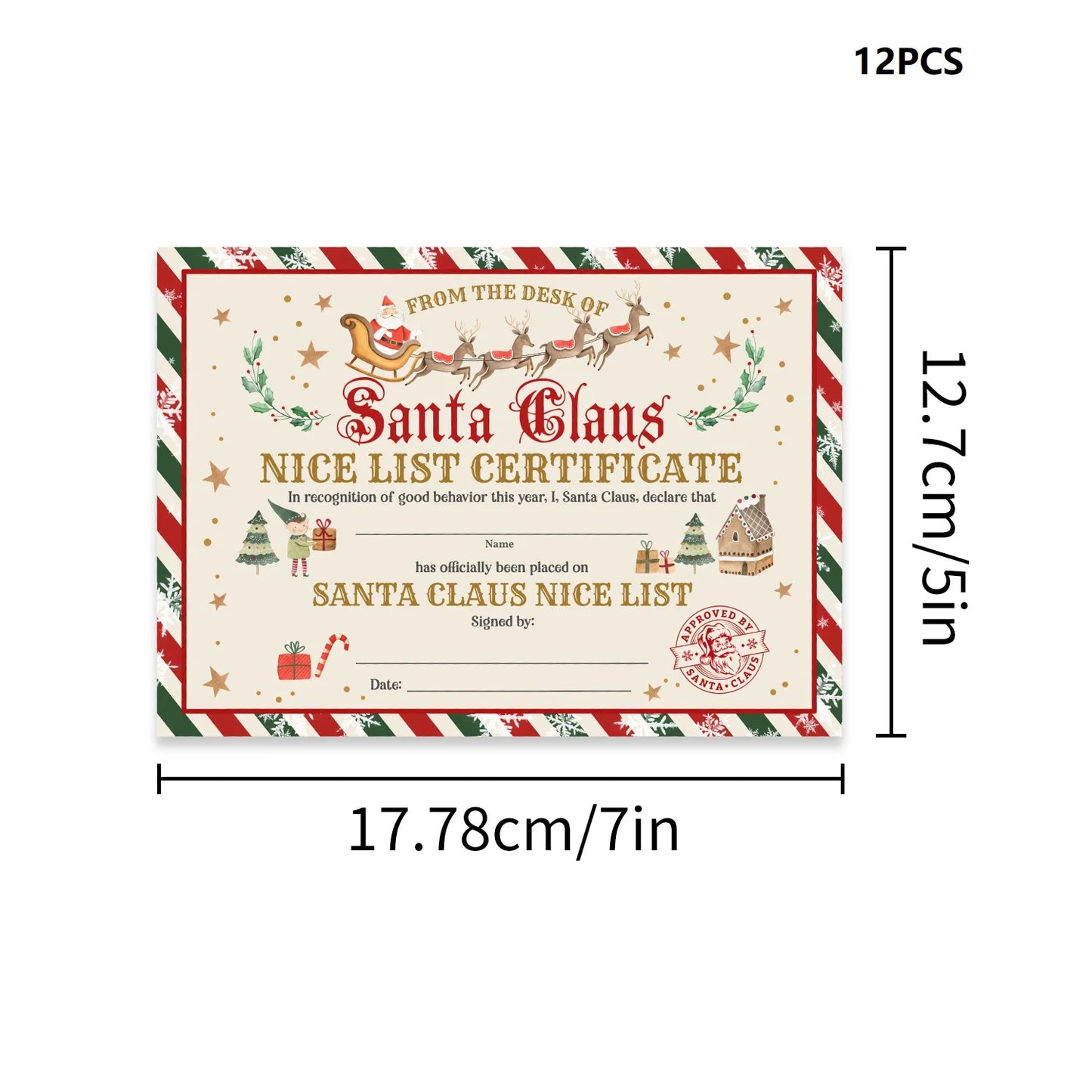 6/12/24pcs Christmas Santa Claus Gift Card Christmas gift Decor 2025 Xmas Holiday Xmas Santa Claus's reindeer New Year Gift 2026