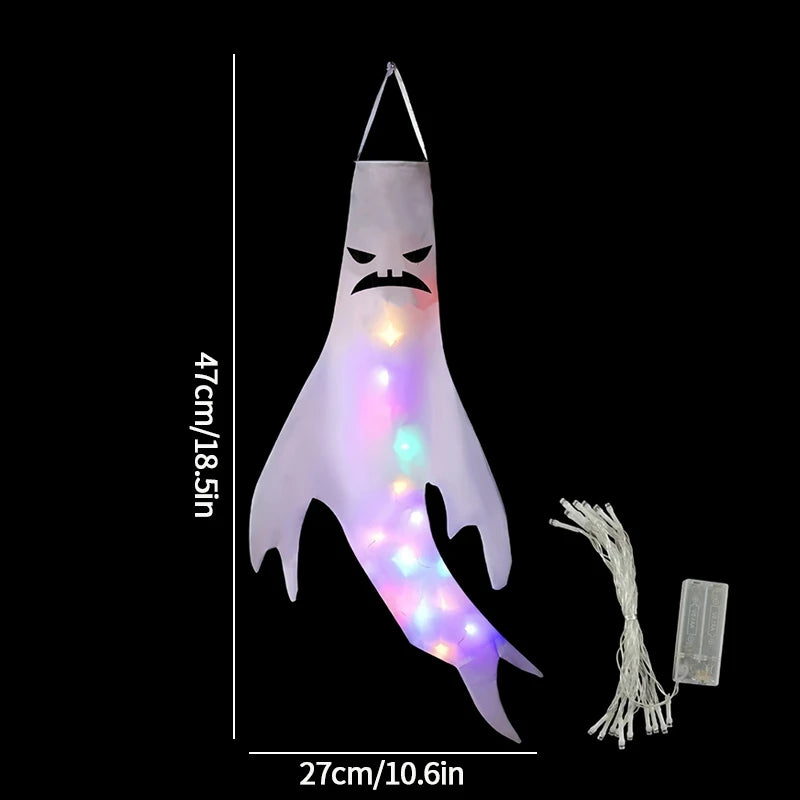 Halloween Floating Ghost Decor  for Home Courtyard Hanging Pumpkin Lamps   Halloween Scary Horror Atmosphere Decor