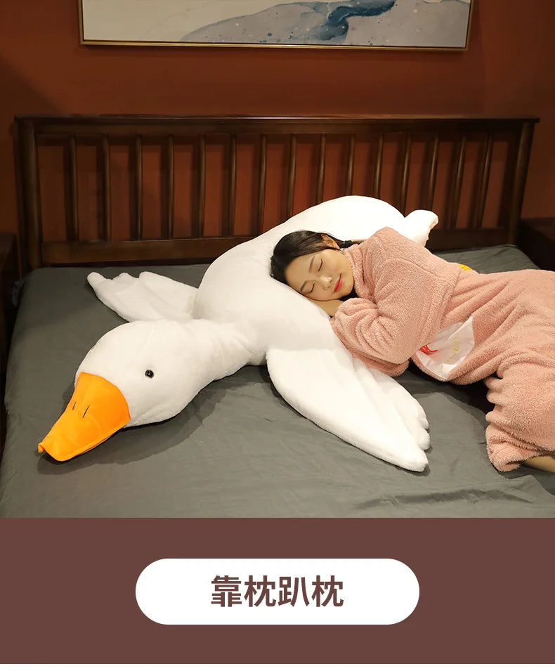 50-190cm 7 Colors Large Goose Plush Toys Brown Giant Hug Stuffed Animal Duck Kawaii Sleeping Pillow Big Christmas Gift for Girls