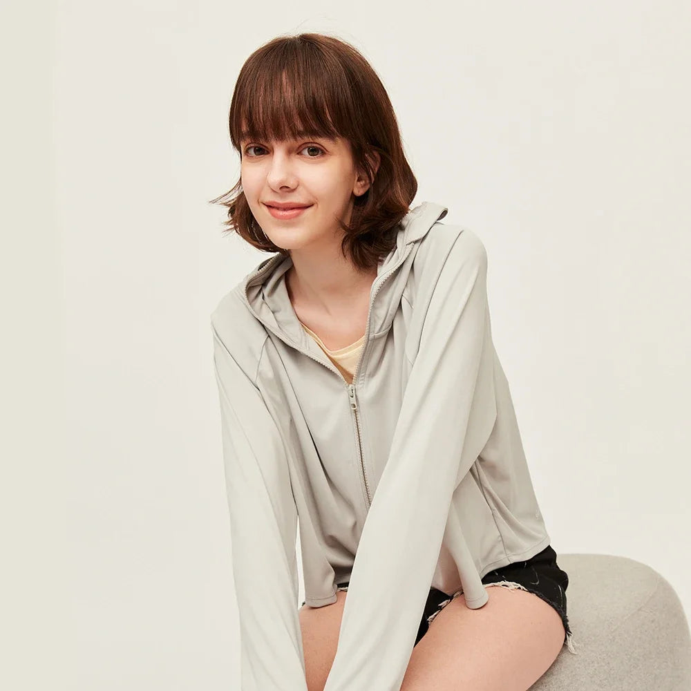 OhSunny Anti-UV UPF 50+ Sun Protection Coats Hooded Professional Sunscreen Loose Batwing Sleeve Outdoor Cycling