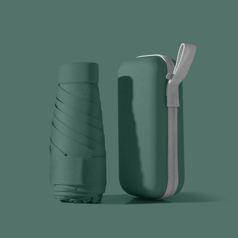 Mini Compact Pocket Umbrella for Women Light 5 Folding Sun Protection Sun and Rain Small Card Bag Umbrellas Paraguas