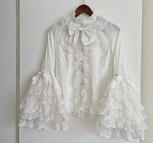 Original Lolita Dress Cape Set New Spring Autumn Sweet Girl Lace Princess Jsk Cake Dress Fairy Suspender Dress Shirt Outfit