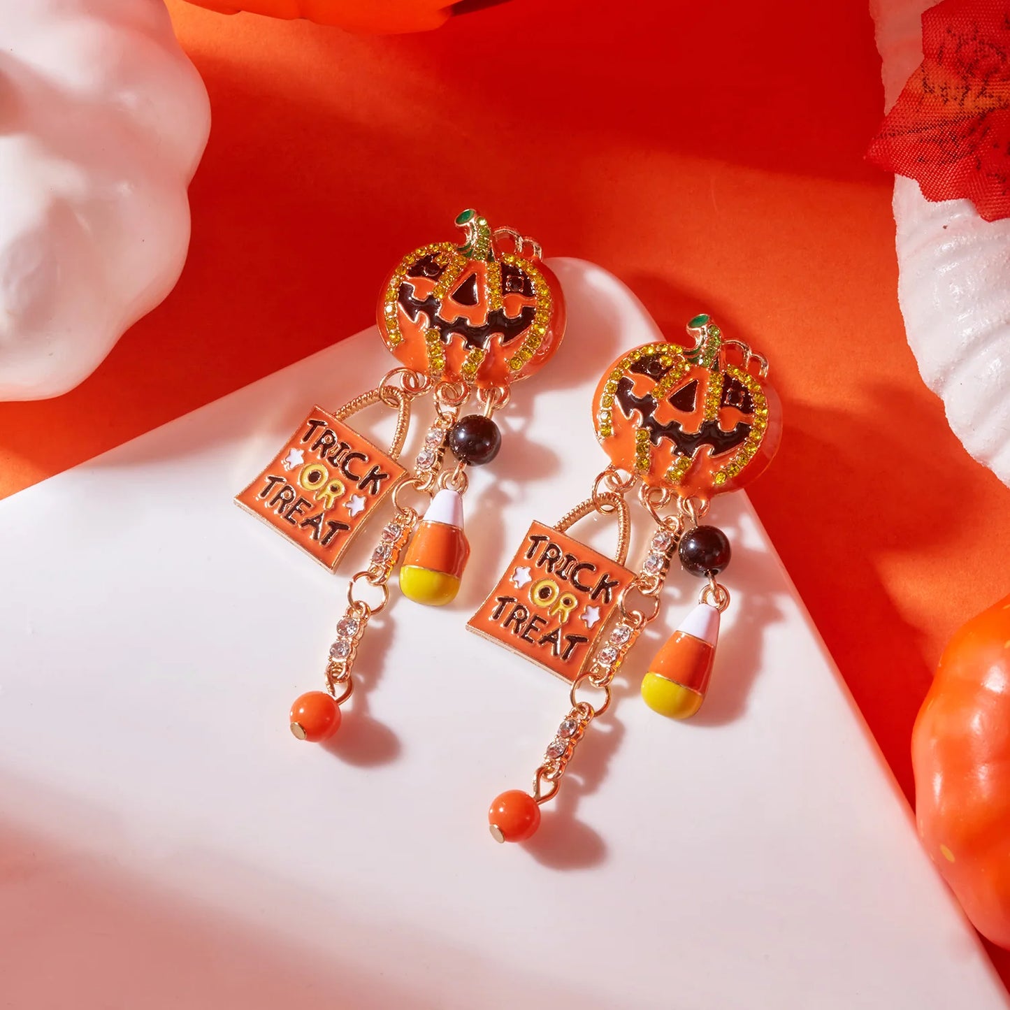 Creative Halloween Earrings For Women Zinc  Halloween Pumpkin Earrings Dangle Fashion Pumpkin Earrings Halloween Jewelry Gift
